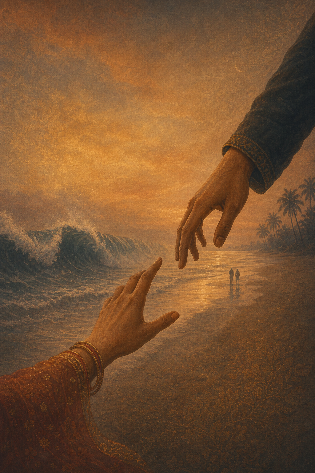 A dream of a hand slipping away by the ocean
